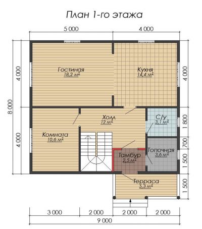 План первого этажа проекта ДБ-167